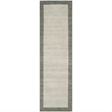 Safavieh 2 ft. - 3 in. x 8 ft. Runner- Shag Himalaya Light Grey And Dark Grey Hand Loomed Rug HIM580B-28